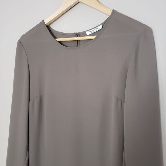 🦋3/$25 Banana Blue Xsmall Grey Long Sleeve Sheer Dress Tunic - Picture 2 of 11